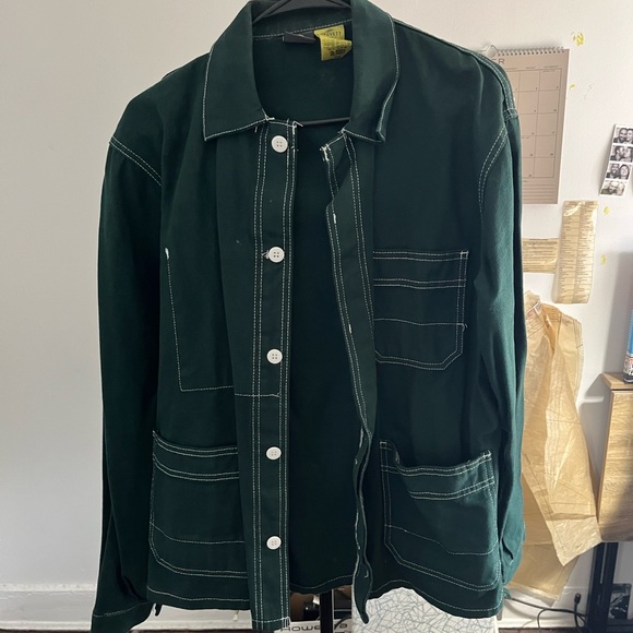 Dark Green Men's Jacket T2 EU 42/44 - Picture 1 of 5